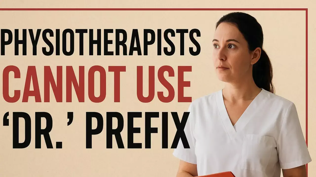 physiotherapist dr prefix